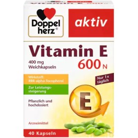 تصویر سافت ژل ویتامین E دوپل هرز 40 عدد Doppelherz Vitamin E 600N capsules, 40 pcs