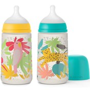 تصویر شیشه شیر طلقی 270 میل 3+ ماه طرح جنگل سواوینکس Suavinex 