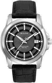 تصویر Bulova Men&#39;s 96B158 Precisionist Leather Strap Watch One Size 