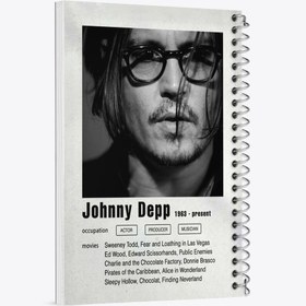 تصویر دفتر نت موسیقی 50 برگ خندالو طرح جانی دپ (Johnny Depp) 