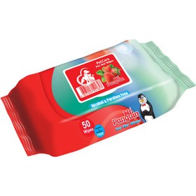 تصویر دستمال مرطوب حیوانات مستر پنگوئن با رایحه نارگیل Mr.Panguin Wet Wipes Coconut