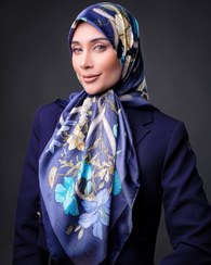 تصویر روسری ابریشم ژاکارد قواره ۱۱۰ وارداتی 