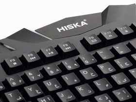 تصویر کیبورد گیم سیم دار هیسکا (HISKA) مدل HX-KEG400 HISKA Wired Gaming Keyboard Model HX-KEG400