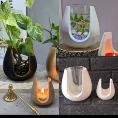 تصویر گلدان و تنگ ماهی 