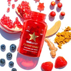 تصویر پاستیل تقویت مو هیرتامین 60 عددی ا Hairtamin Gummy Stars Vitamins Hairtamin Gummy Stars Vitamins