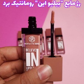 تصویر رژلب مایع مات رمانتیک برد ROMANTIC BIRD مدل بیلیو این لیپ گلاس believe in lip gloss 