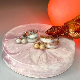 تصویر ست گوشواره دو عددی میخی ترند 