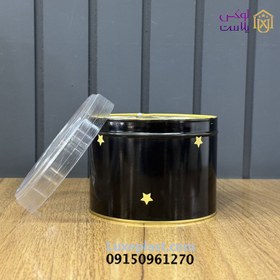 تصویر قوطی فلزی مشکی کد 9334 