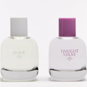 تصویر ادکلن ۲قلو زارا فمه + توایلایت مایو ۲×۹۰ میل | FEMME + TWILIGHT MAUVE 2X90 ML ZARA FEMME EDT + ZARA TWILIGHT MAUVE EDT 2X90ML (3.04 FL. OZ).