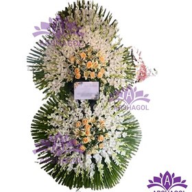 تصویر تاج گل دو طبقه تسلیت کد a2051 