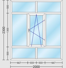 تصویر پنجره دوجداره upvc - سفید 