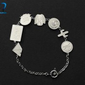 تصویر دستبند ترویس اسکات 7 تکه تمام استیل Travis Scott 