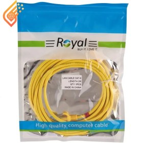 تصویر کابل لن / شبکه Cat5 رویال طول 3 متر 
