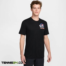 تصویر تی شرت تنیس مردانه نایک Nike Court DRI-FIT Tennis T-Shirt - مشکی 