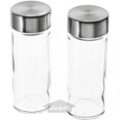 تصویر جا ادویه 2 عددی ایکیا مدل ÖRTFYLLD IKEA ا ÖRTFYLLD Spice jar glass/stainless ÖRTFYLLD Spice jar glass/stainless