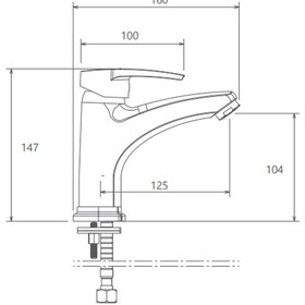 تصویر شیر روشویی شودر مدل اطلس تو پلاس Shouder Basin Faucet Atlas 2 Plus Model