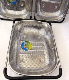 تصویر سبد سینک استیل کشویی متوسط 