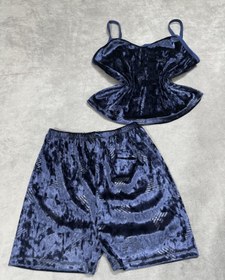 تصویر تاپ و شورتک مخمل 