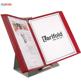 تصویر پايه نگهدارنده کاغذ روميزي تاريفولد مدل Metal به همراه 10 کاور ا Tarifold Metal Desk Paper Stand with 10 Covers Tarifold Metal Desk Paper Stand with 10 Covers