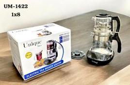 تصویر چای ساز یونیک مدل UM1422 ظرفیت کتری ۱.۸ لیتر و قوری ۸ لیتر 