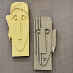 تصویر دیوارکوب صورتک زن تکسچر 