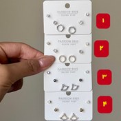 تصویر گوشواره میخ نقره 