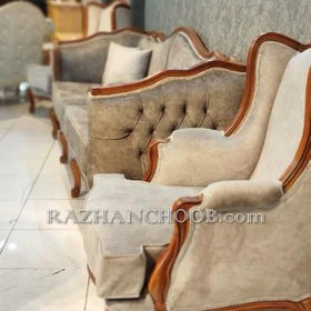تصویر مبل کلاسیک فرانسوی مدل کویین تک نفره 