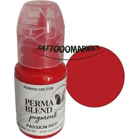 تصویر رنگ تاتو پرما بلند پشن رد 15 میل perma blend passion red