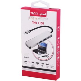 تصویر هاب TSCO THU 1160 USB 3.0/HDMI/AUX/Type-C PD To Type-C 