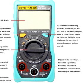 تصویر مولتی متر دیجیتال زویی مدل ZT_C1 