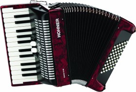 تصویر ساز آکاردئون 26 کلید Hohner Accordions مدل BR48R-N ا Hohner Accordions BR48R-N 26-Key Piano Accordion, 48 Bass, Red Hohner Accordions BR48R-N 26-Key Piano Accordion, 48 Bass, Red