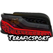 تصویر چراغ عقب 405 سه بعدی طرح BMW گلدار 2 عددی دودی 