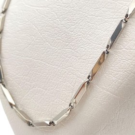 تصویر زنجیر کبریتی نقره ای استیل 