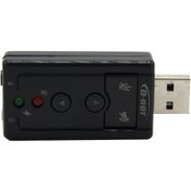 تصویر کارت صدا قابل حمل دی نت USB 7.1 Channel ا D-Net 7.1 Channel External USB Sound Card D-Net 7.1 Channel External USB Sound Card