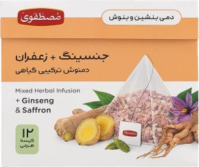 تصویر دمنوش جنسینگ و زعفران 12 عددی 