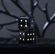 تصویر تاس شاخ گاومیش مشکی طبیعی تراش دست 6.9گرمی (17میل) 