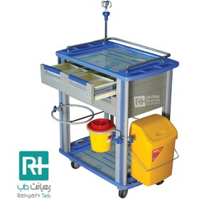 تصویر ترالی حمل دارو تمام ABS کشو مینی All ABS medicine trolley with mini drawer