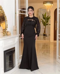 تصویر مجلسی دکلته غواصی گرم بالا و رویی پولک زارا سالومه - سایز 