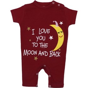 تصویر رامپر دخترانه Tida طرح ماه رنگ بنفش 