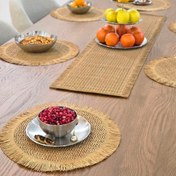 تصویر زیر بشقابی حصیری گرد 