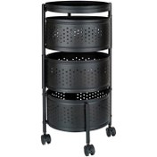 تصویر سبد سیب زمینی و پیاز ساین مدل گردان 3طبقه 