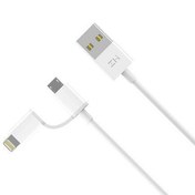 تصویر کابل zmi تبدیل USB به lighting‬‏/microUSB مدل AL801 