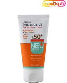 تصویر کرم ضد آفتاب هایلی پروتکتیو بژ تیره NEUDERM SPF50 Neuderm Highly Protective Sunscreen Cream Dark Beige SPF50