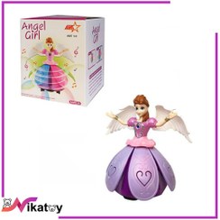 تصویر عروسک انجل موزیکال و چراغدار و رقاص برند amt باطری خور و رقص نور سه بعدی angel musical doll