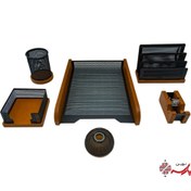 تصویر ست رومیزی ۶ تکه چوب و فلز 