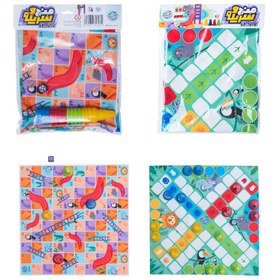 تصویر منچ و سرپله پارچه ای منچ و مار و پله