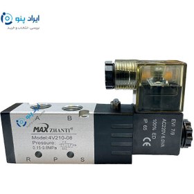 تصویر شیر برقی 2-5 1/4 تک بوبین مکس 24 ولت 4V210-08 MAX 