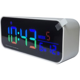 تصویر ساعت رومیزی ال ای دی مدل LED CLOCK PT-6797BW 