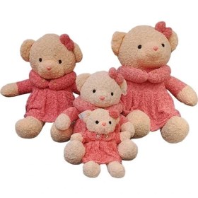 تصویر عروسک خرس گل رز 