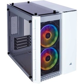 تصویر کیس کامپیوتر کورسیر مدل Crystal Series 280X RGB White Corsair Crystal Series 280X RGB White Micro ATX Computer CASE